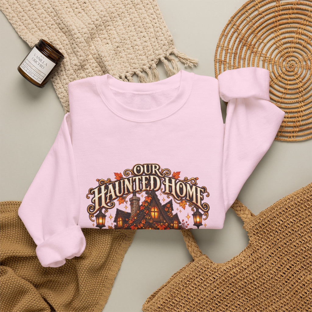 Our Haunted Home Personalized Halloween Sweatshirt – Custom Family Name