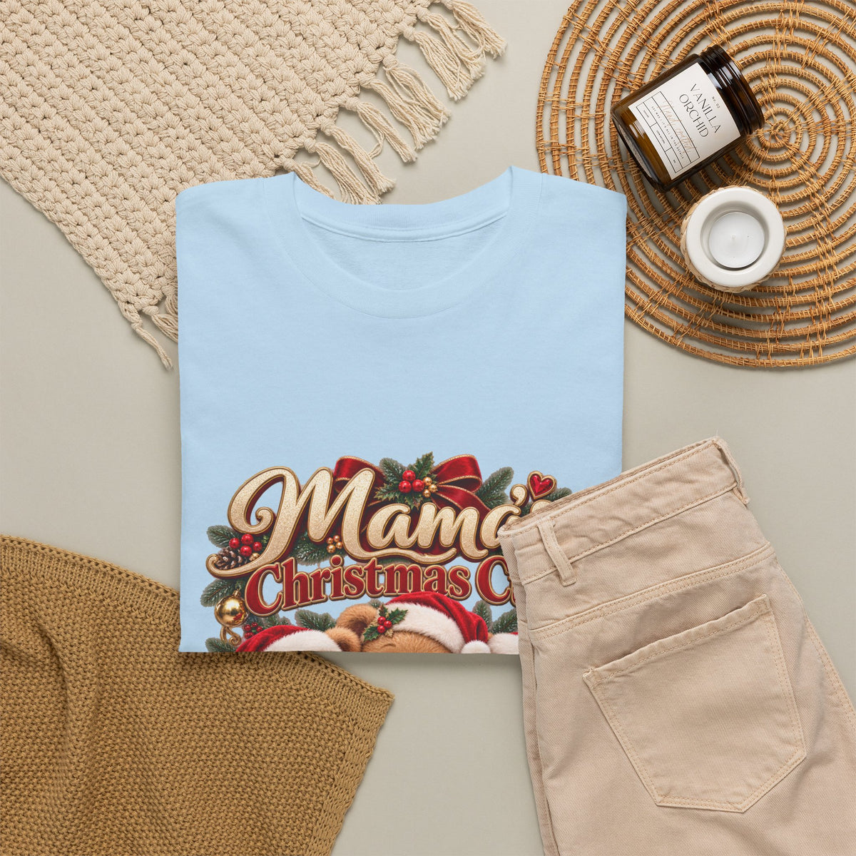 Mama’s Christmas Cubs Personalized Christmas Shirt – Custom Kids Names Teddy Bear Tee