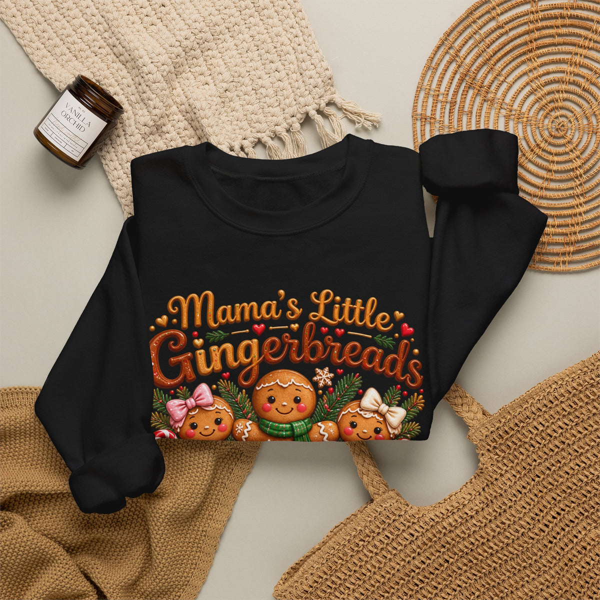 Mama’s Little Gingerbreads Personalized Christmas Sweatshirt – Custom Kids Names
