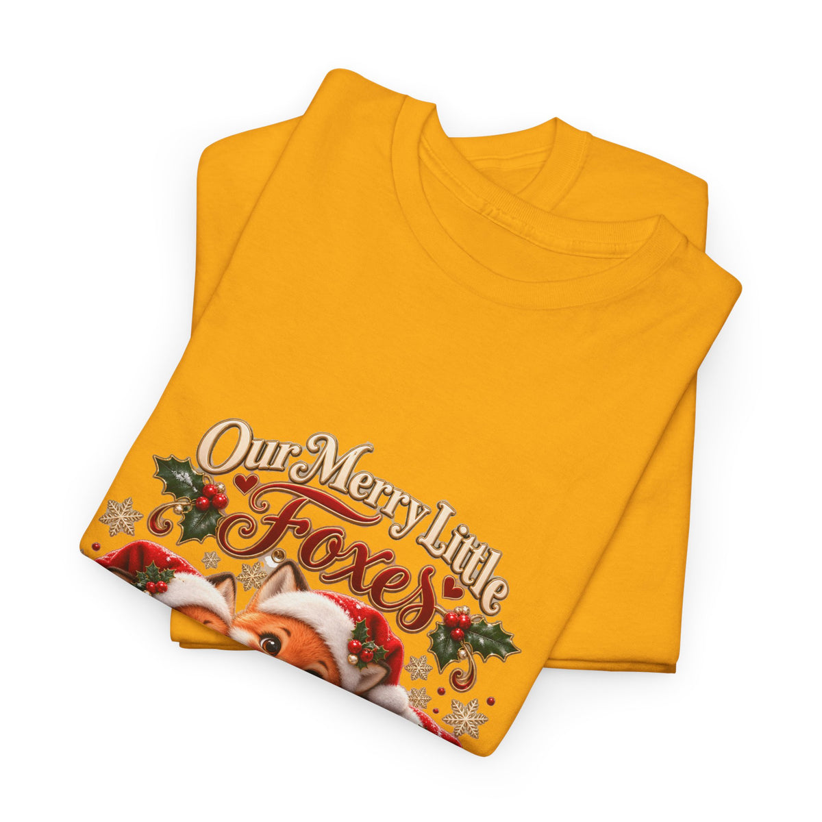 Personalized Christmas Fox Family Shirt – Custom Kids Names Holiday Mom Gift