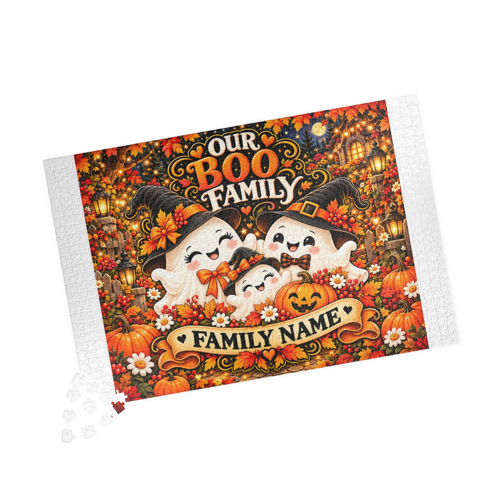 Our Boo Family Personalized Halloween Jigsaw Puzzle – Custom Family Name