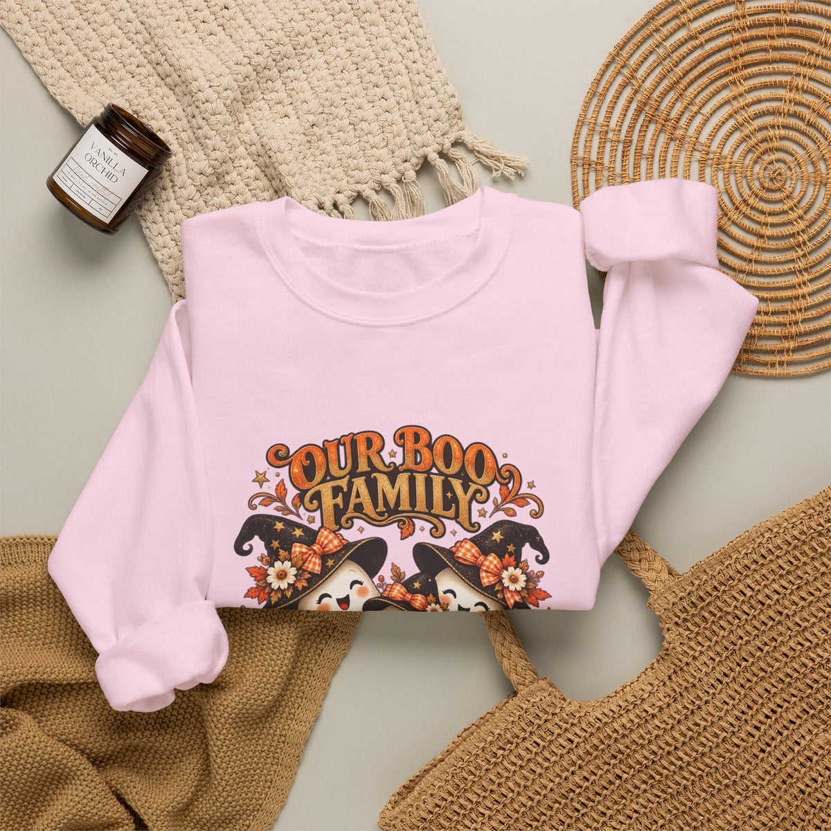Our Boo Family Personalized Halloween Sweatshirt – Custom Family Name