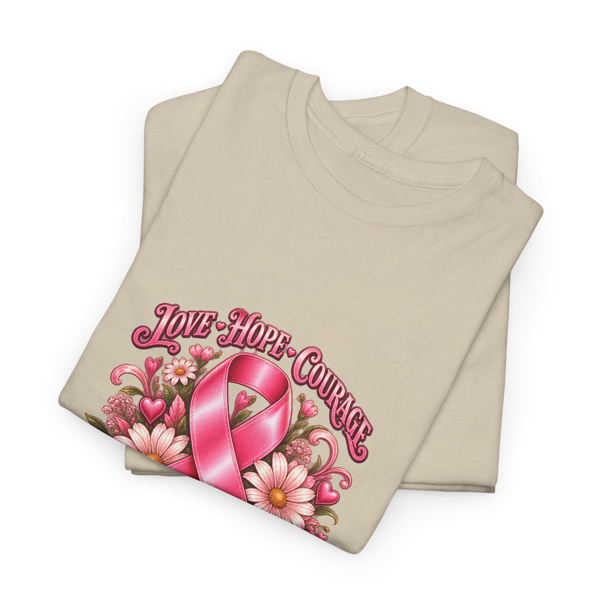 Love, Hope, Courage Personalized Pink October Awareness T-Shirt