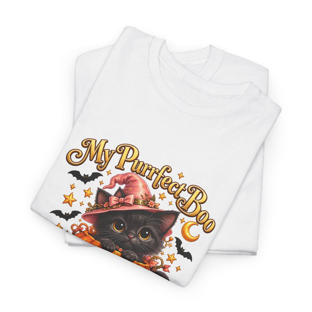 Personalized Black Cat Halloween Shirt – Custom Name Pumpkin Tee – Cute Cat Lover Gift