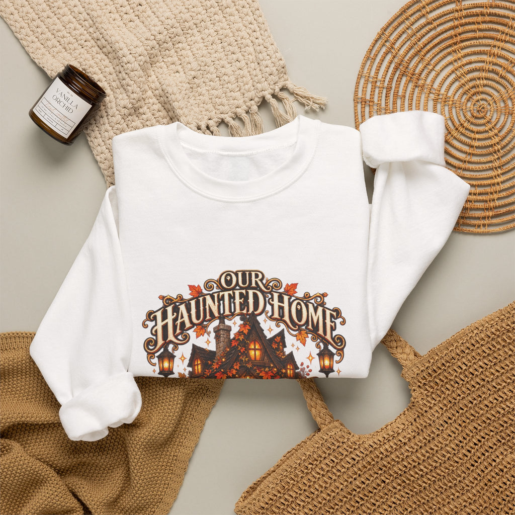Our Haunted Home Personalized Halloween Sweatshirt – Custom Family Name