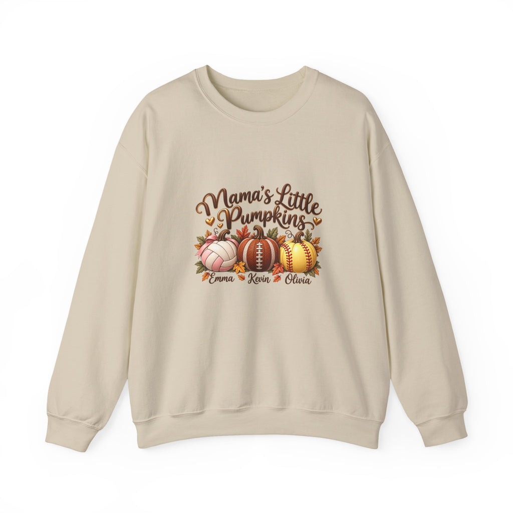 Mama’s Little Pumpkins Personalized Sports Mom Sweatshirt – Custom Kids Names