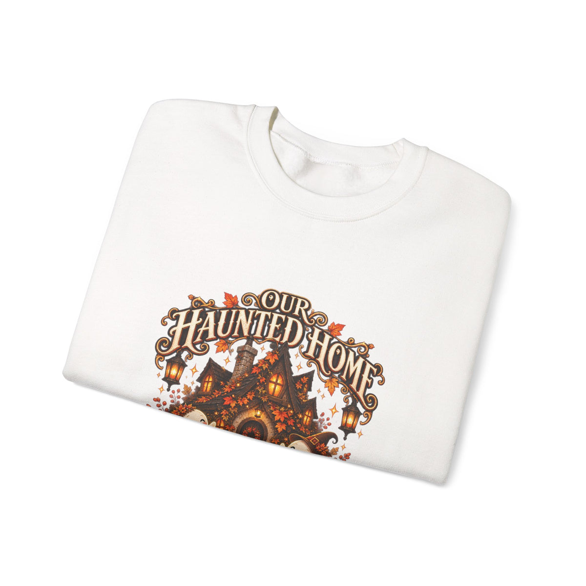 Our Haunted Home Personalized Halloween Sweatshirt – Custom Family Name