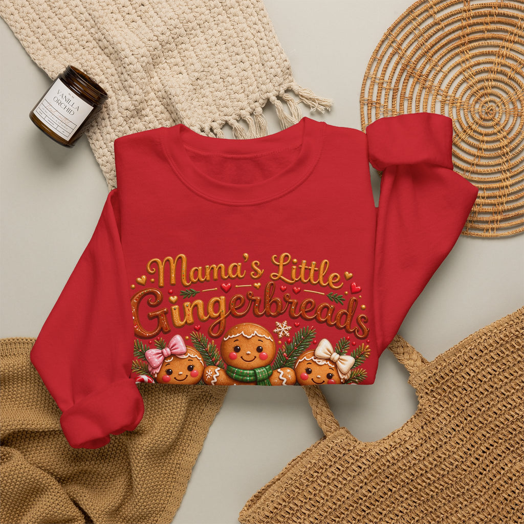 Mama’s Little Gingerbreads Personalized Christmas Sweatshirt – Custom Kids Names