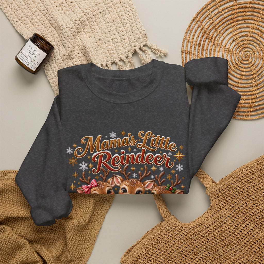Mama’s Little Reindeer Personalized Christmas Sweatshirt – Custom Kids Names