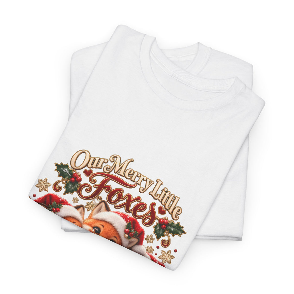 Personalized Christmas Fox Family Shirt – Custom Kids Names Holiday Mom Gift