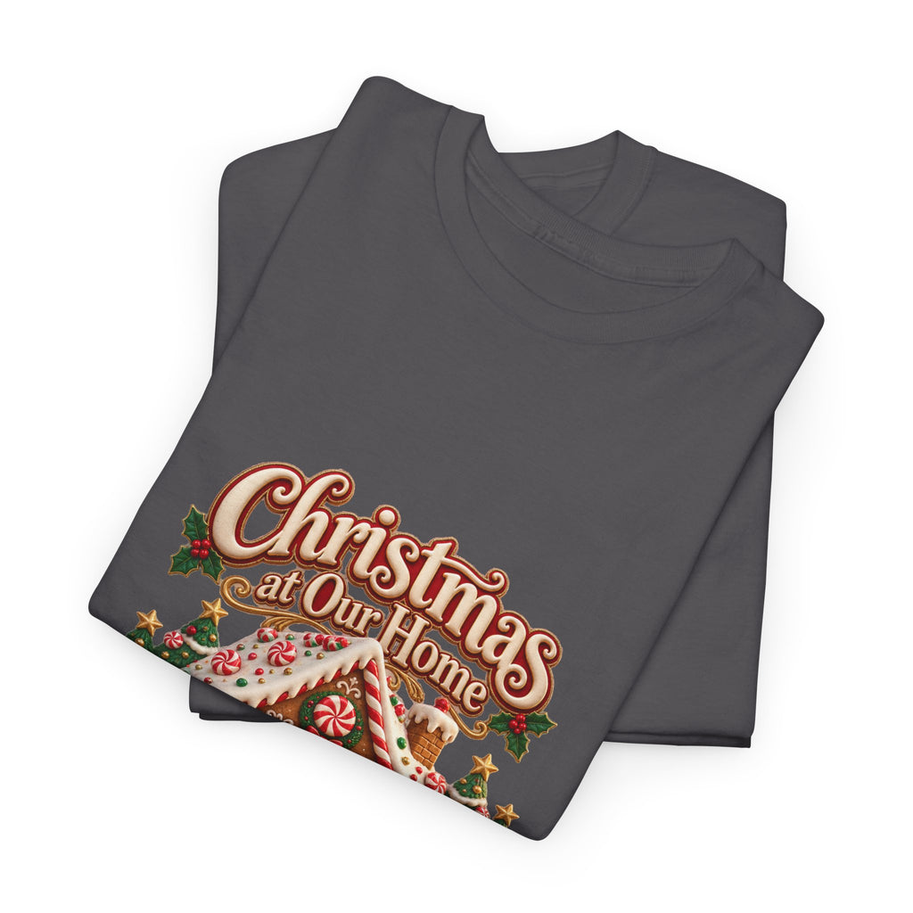 Personalized Family Christmas Shirt – Custom Family Name Gingerbread House Holiday Tee