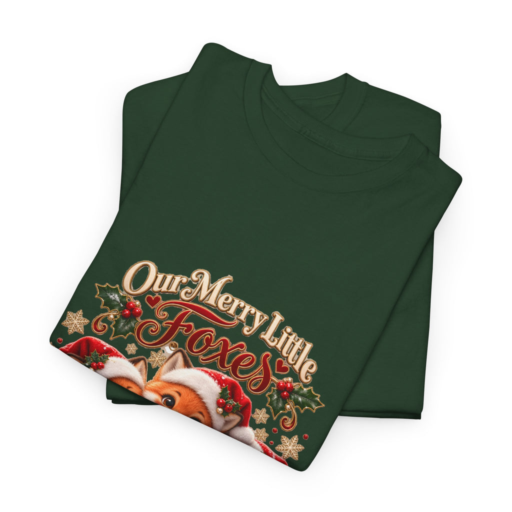 Personalized Christmas Fox Family Shirt – Custom Kids Names Holiday Mom Gift