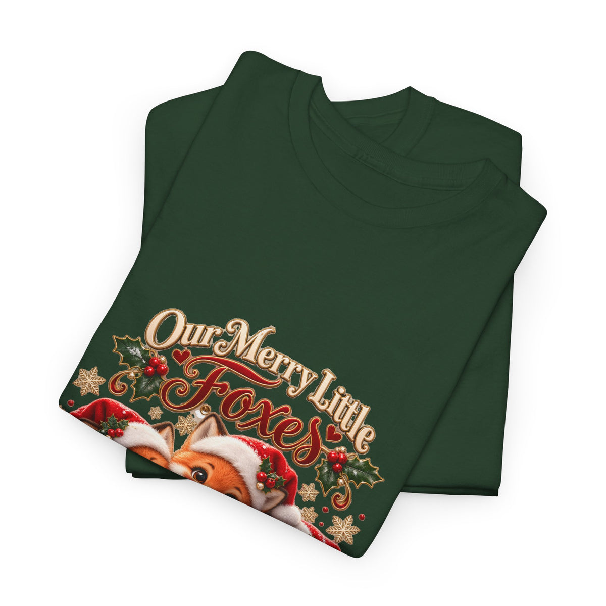 Personalized Christmas Fox Family Shirt – Custom Kids Names Holiday Mom Gift