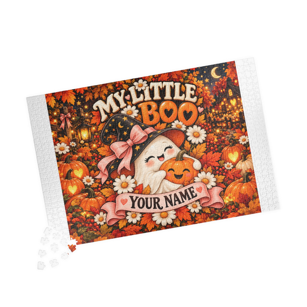 My Little Boo Personalized Halloween Jigsaw Puzzle – Custom Name