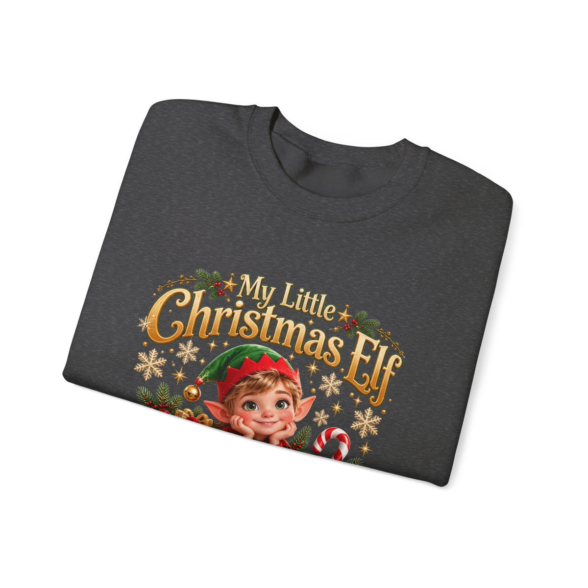 Personalized Christmas Elf Sweatshirt – Custom Name Holiday Crewneck