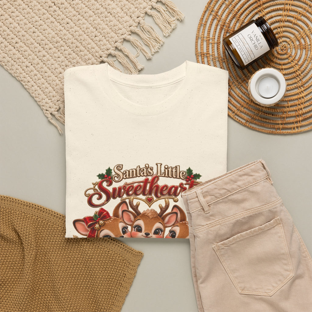 Personalized Christmas Reindeer Shirt – Santa’s Little Sweethearts Custom Kids Names