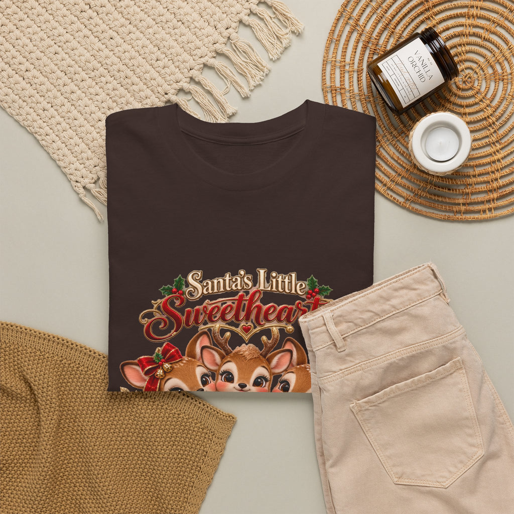 Personalized Christmas Reindeer Shirt – Santa’s Little Sweethearts Custom Kids Names