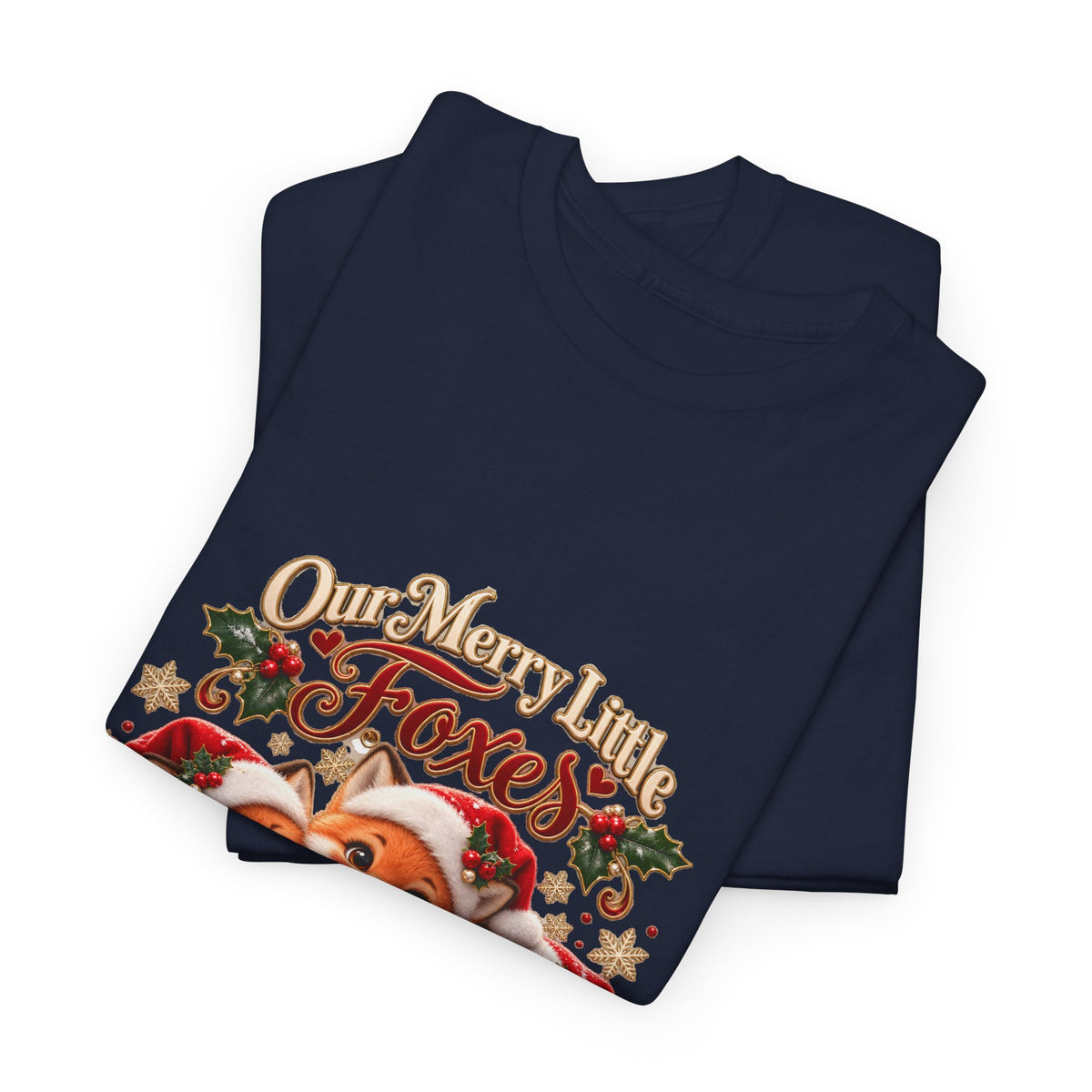 Personalized Christmas Fox Family Shirt – Custom Kids Names Holiday Mom Gift