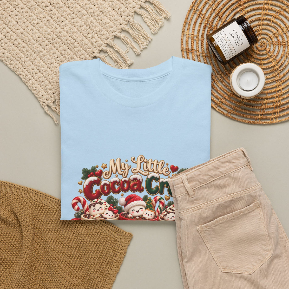 Personalized Christmas Cocoa Crew Shirt – Custom Kids Names Hot Chocolate Mom Tee