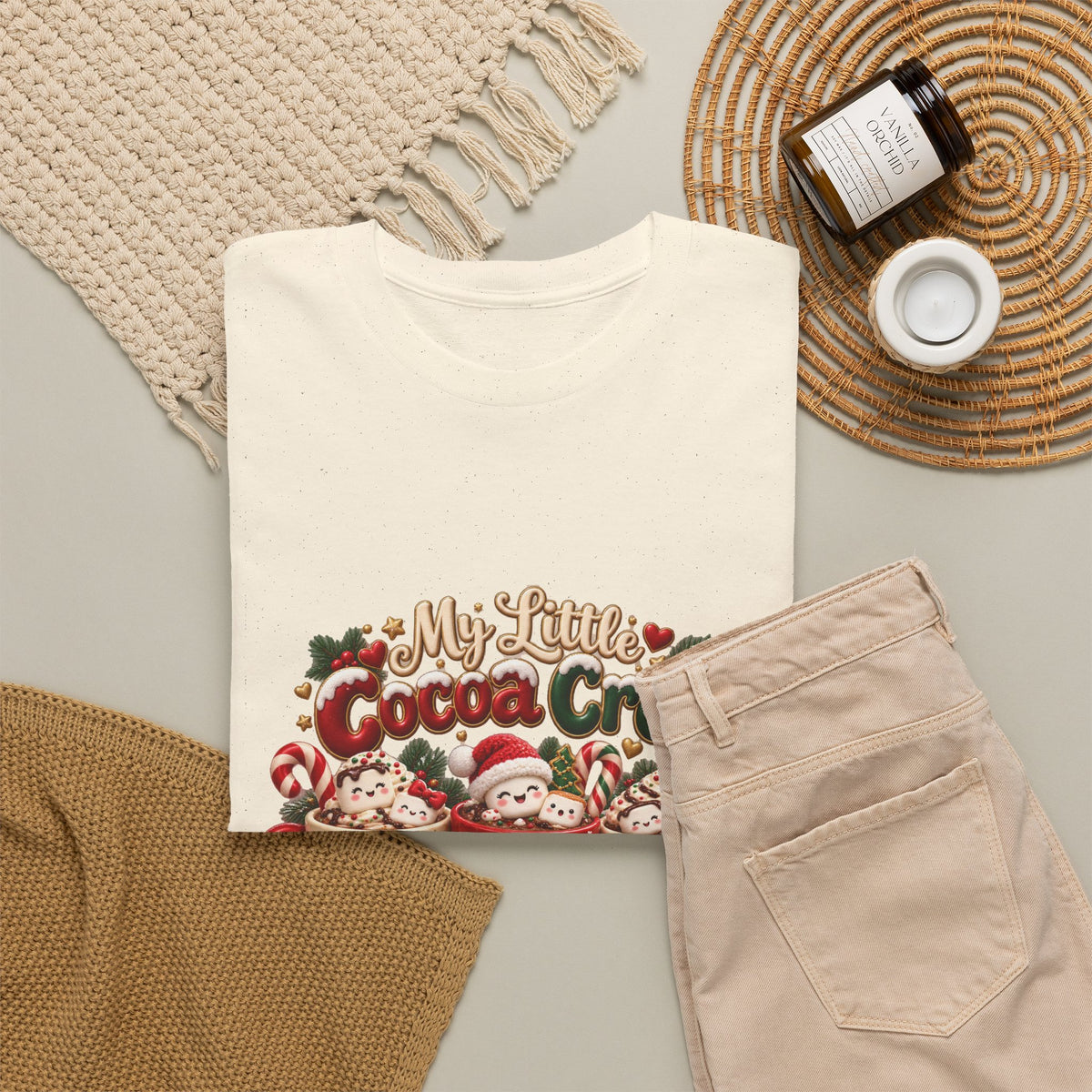 Personalized Christmas Cocoa Crew Shirt – Custom Kids Names Hot Chocolate Mom Tee
