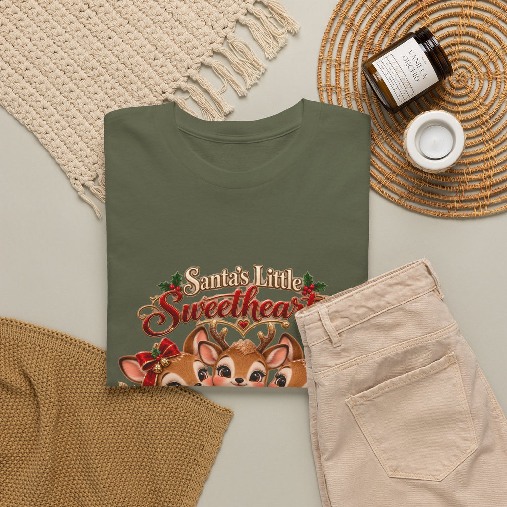 Personalized Christmas Reindeer Shirt – Santa’s Little Sweethearts Custom Kids Names