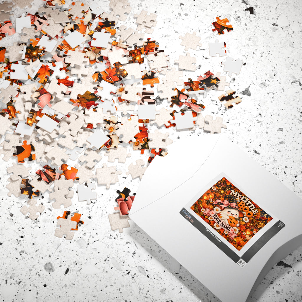 My Little Boo Personalized Halloween Jigsaw Puzzle – Custom Name
