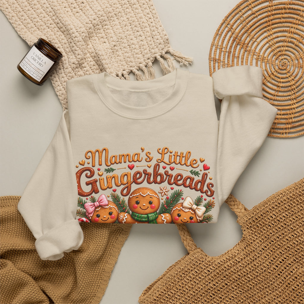 Mama’s Little Gingerbreads Personalized Christmas Sweatshirt – Custom Kids Names