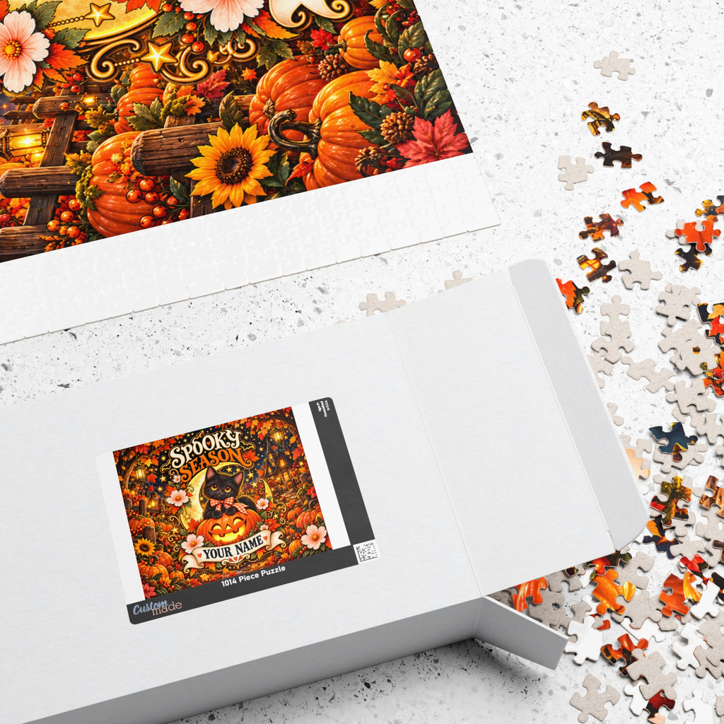 Spooky Season Personalized Halloween Jigsaw Puzzle – Custom Name