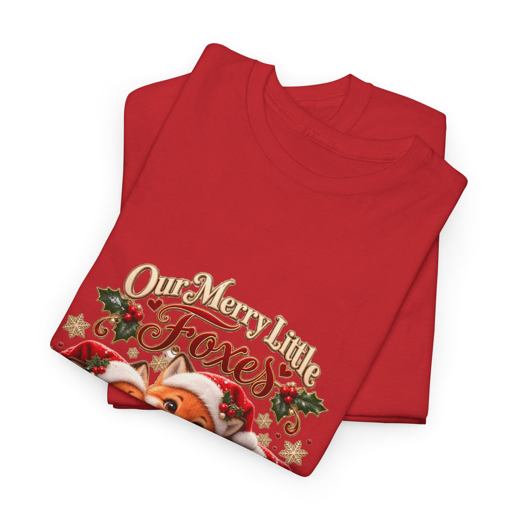 Personalized Christmas Fox Family Shirt – Custom Kids Names Holiday Mom Gift