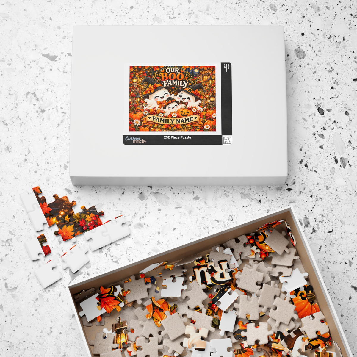 Our Boo Family Personalized Halloween Jigsaw Puzzle – Custom Family Name