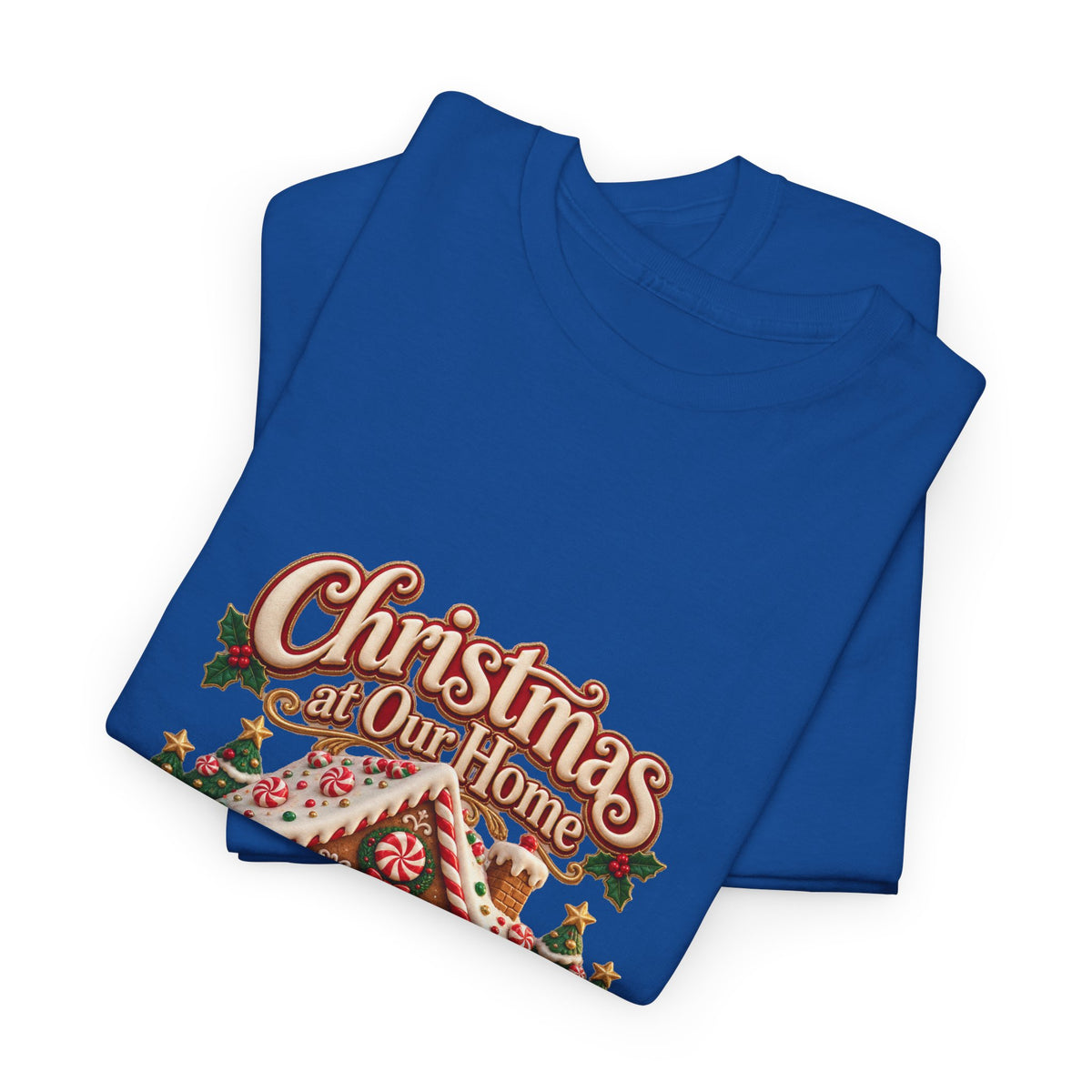 Personalized Family Christmas Shirt – Custom Family Name Gingerbread House Holiday Tee