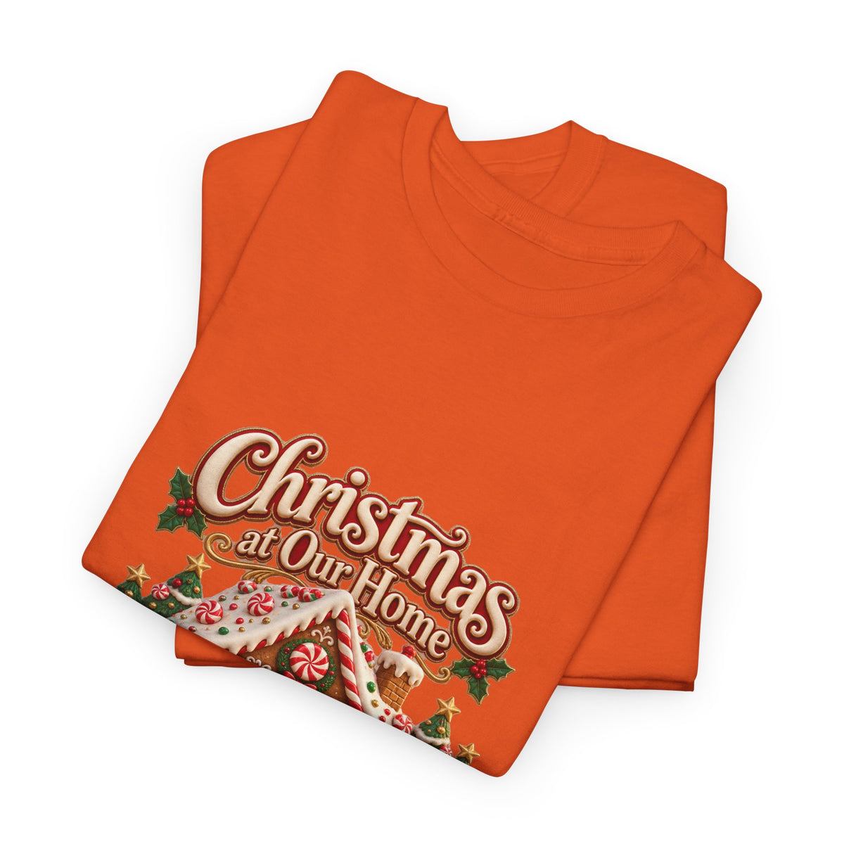 Personalized Family Christmas Shirt – Custom Family Name Gingerbread House Holiday Tee