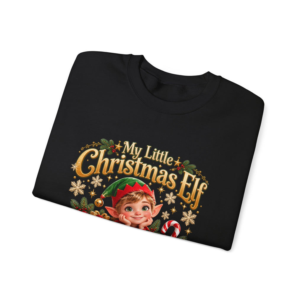Personalized Christmas Elf Sweatshirt – Custom Name Holiday Crewneck