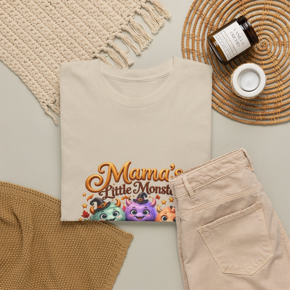 Mama’s Little Monsters Personalized Halloween Shirt – Custom Kids Names Tee – Cute Monster Mom Gift