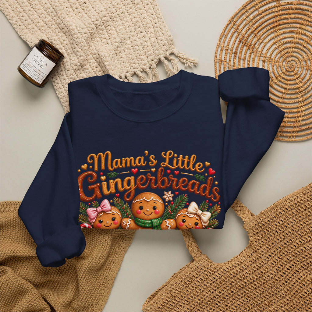 Mama’s Little Gingerbreads Personalized Christmas Sweatshirt – Custom Kids Names