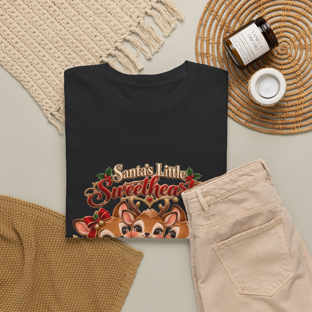 Personalized Christmas Reindeer Shirt – Santa’s Little Sweethearts Custom Kids Names