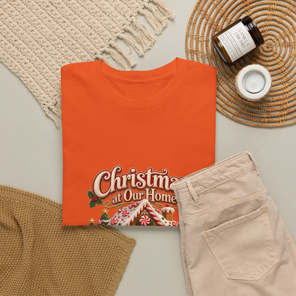 Personalized Family Christmas Shirt – Custom Family Name Gingerbread House Holiday Tee