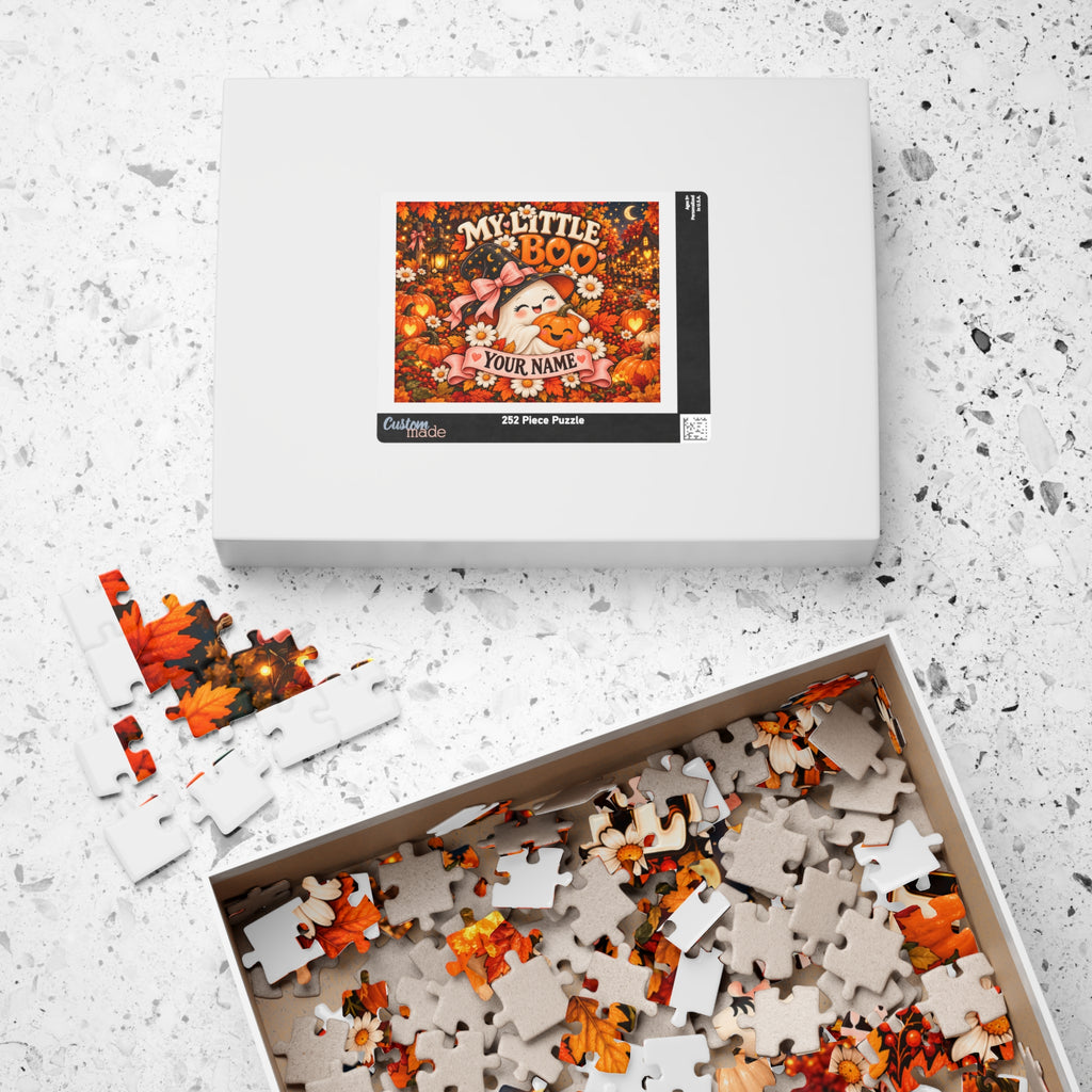 My Little Boo Personalized Halloween Jigsaw Puzzle – Custom Name