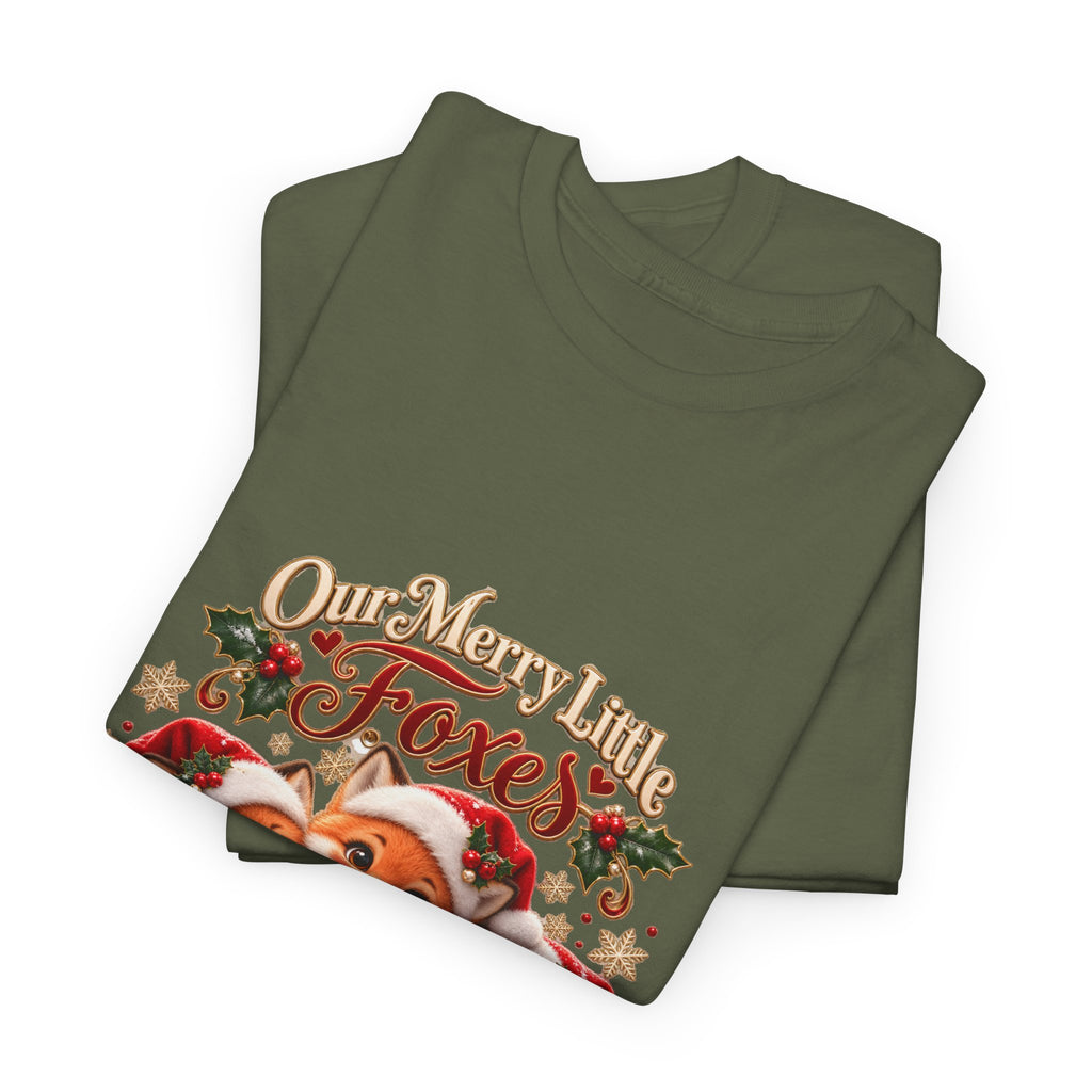 Personalized Christmas Fox Family Shirt – Custom Kids Names Holiday Mom Gift
