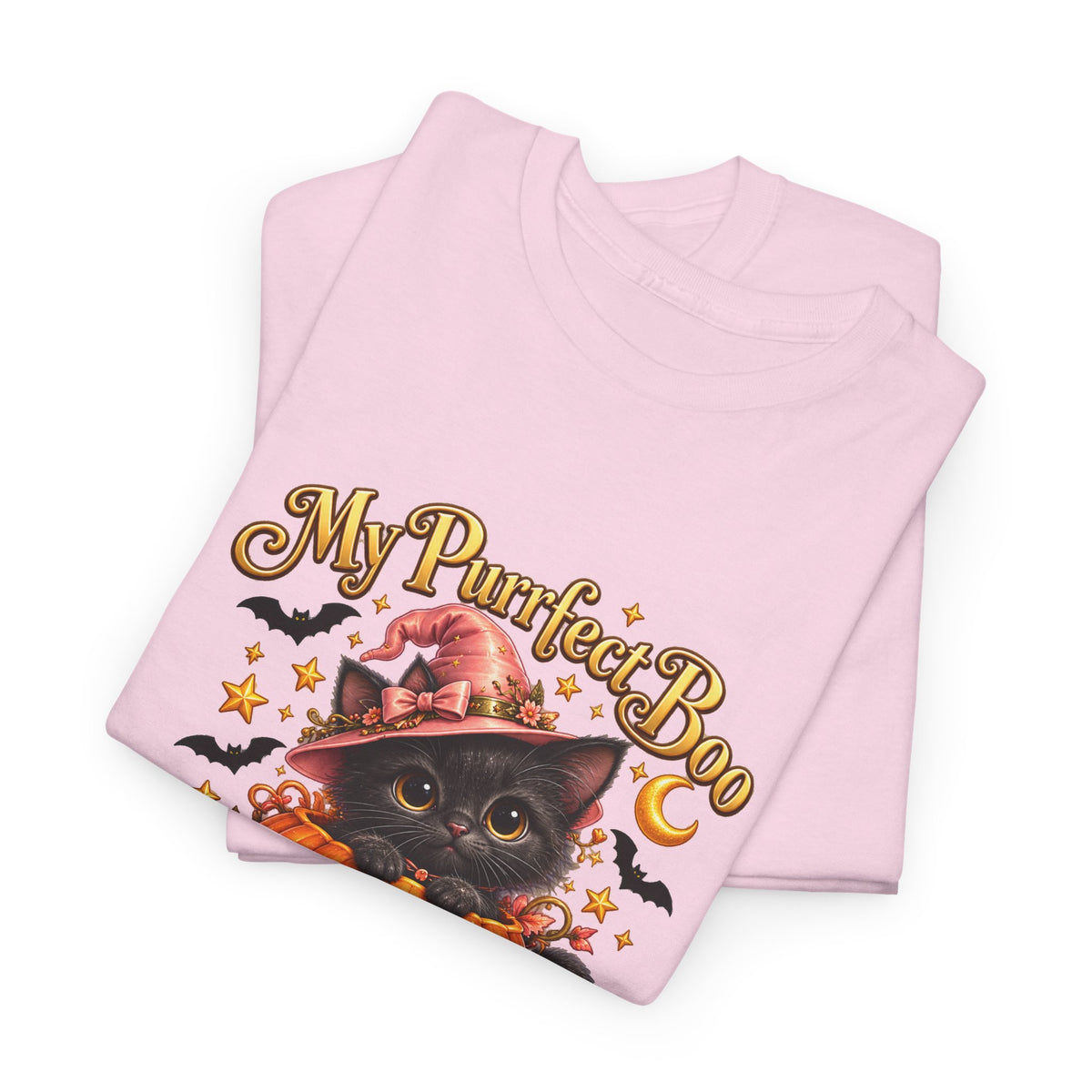 Personalized Black Cat Halloween Shirt – Custom Name Pumpkin Tee – Cute Cat Lover Gift