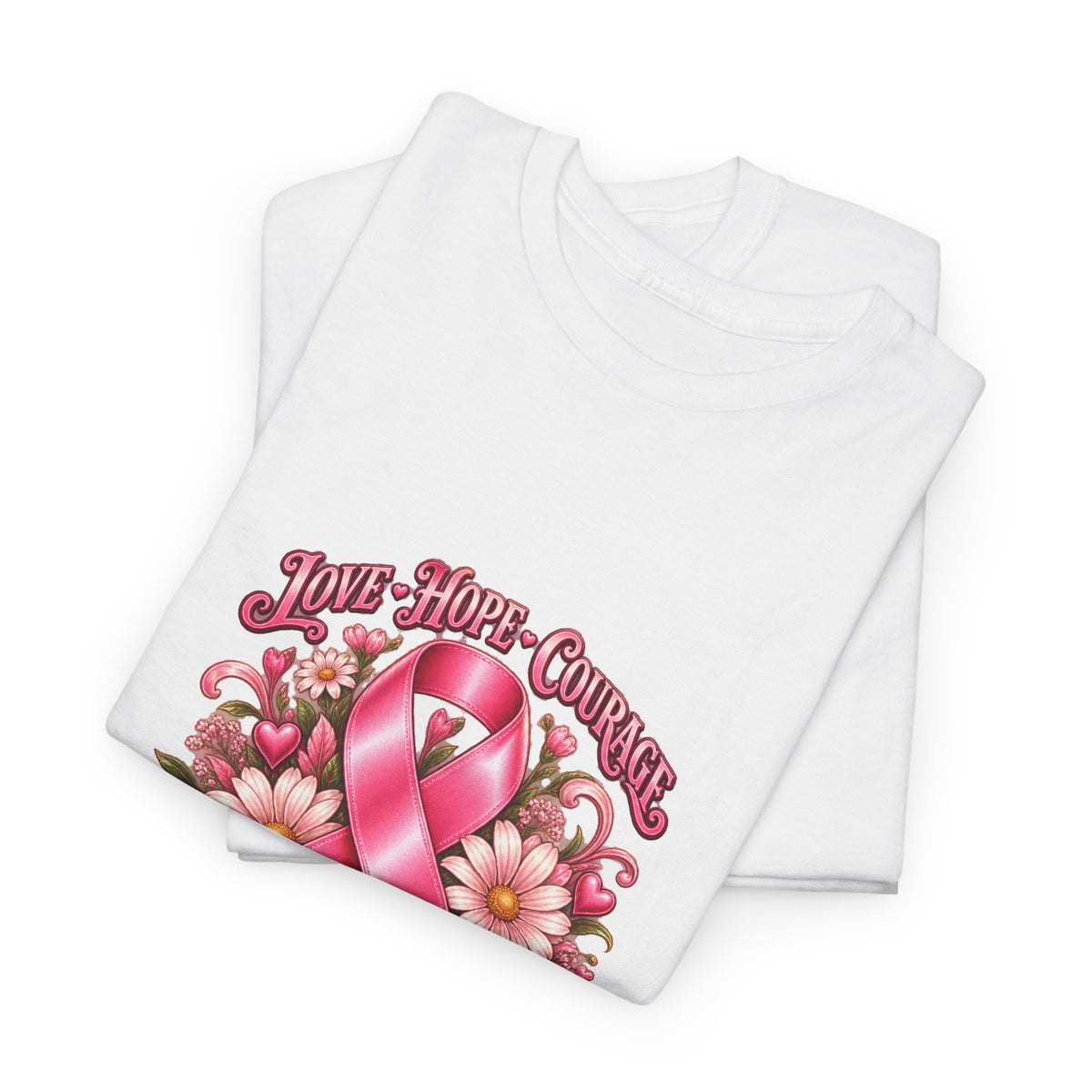 Love, Hope, Courage Personalized Pink October Awareness T-Shirt