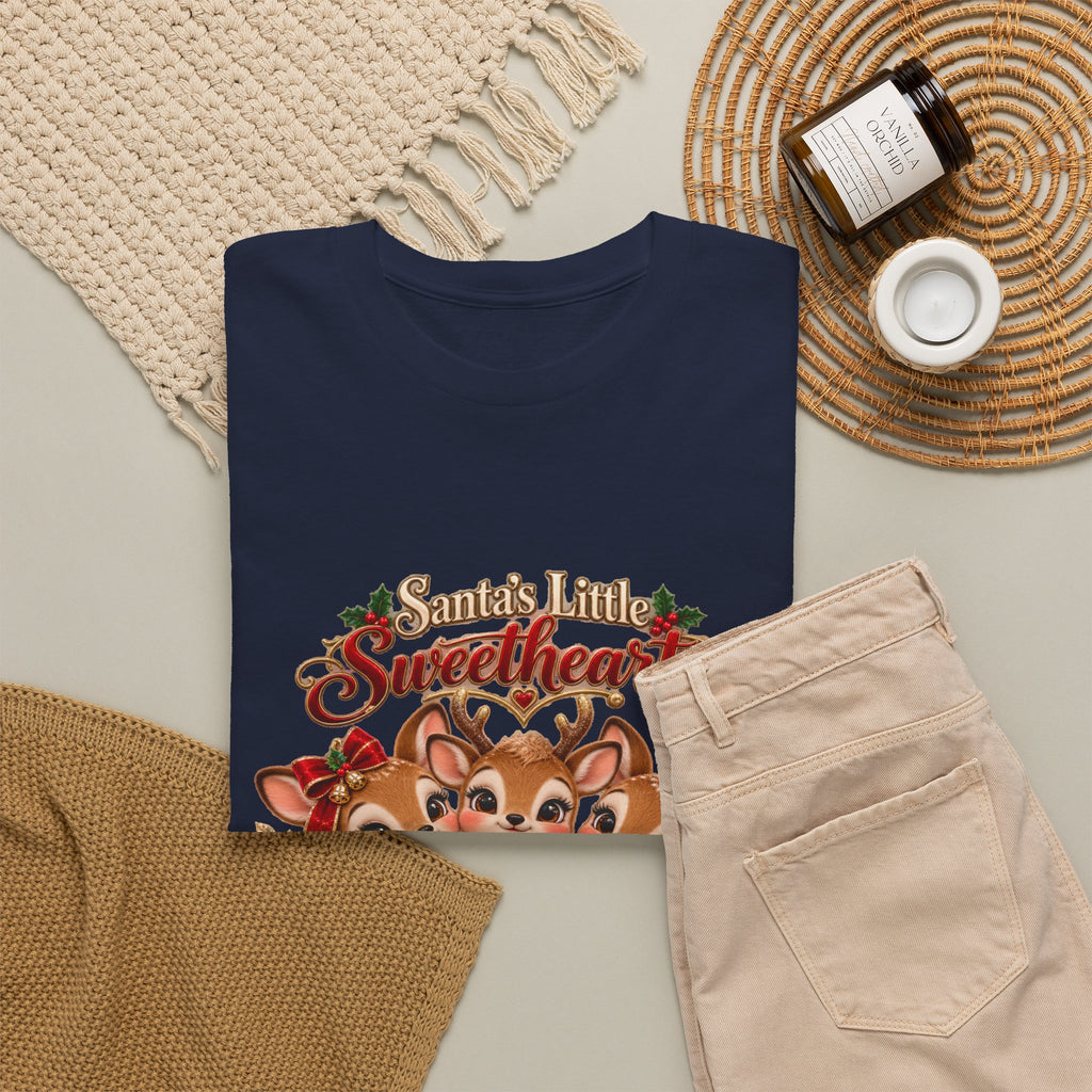 Personalized Christmas Reindeer Shirt – Santa’s Little Sweethearts Custom Kids Names