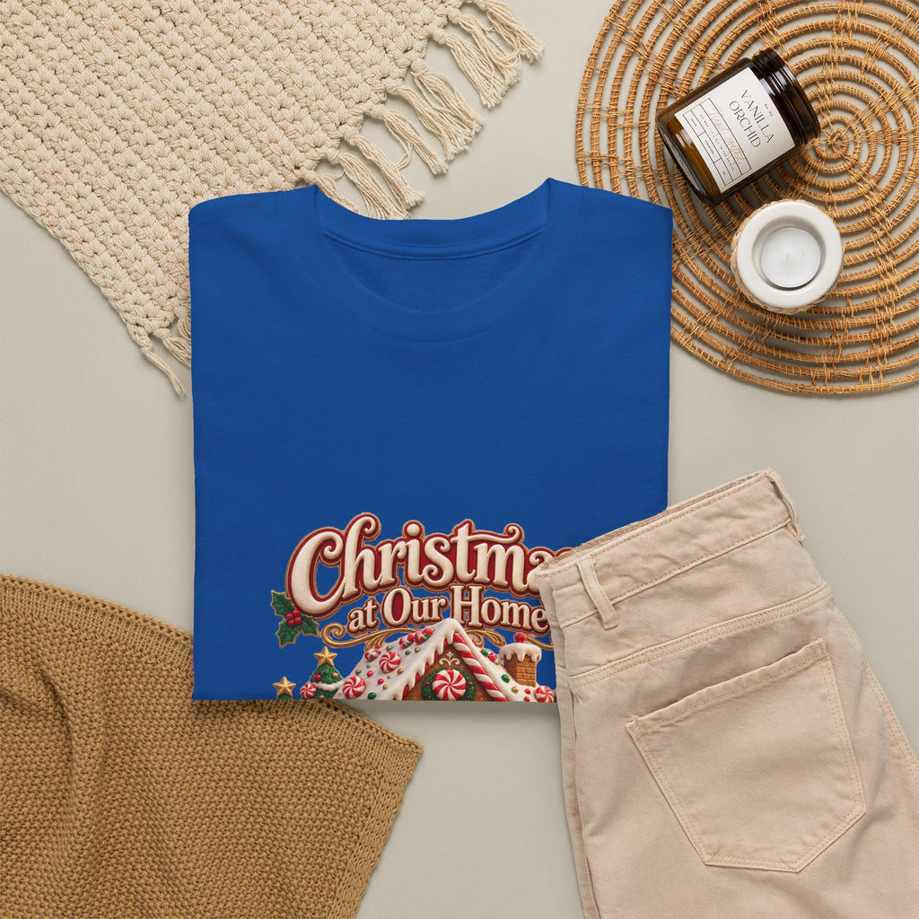 Personalized Family Christmas Shirt – Custom Family Name Gingerbread House Holiday Tee