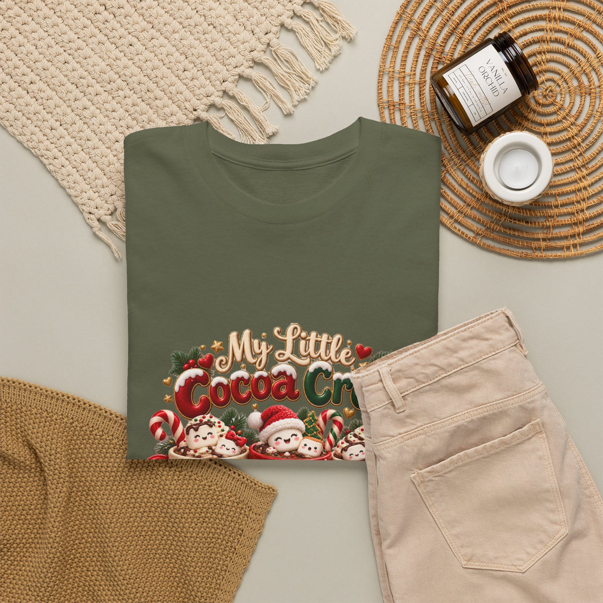 Personalized Christmas Cocoa Crew Shirt – Custom Kids Names Hot Chocolate Mom Tee