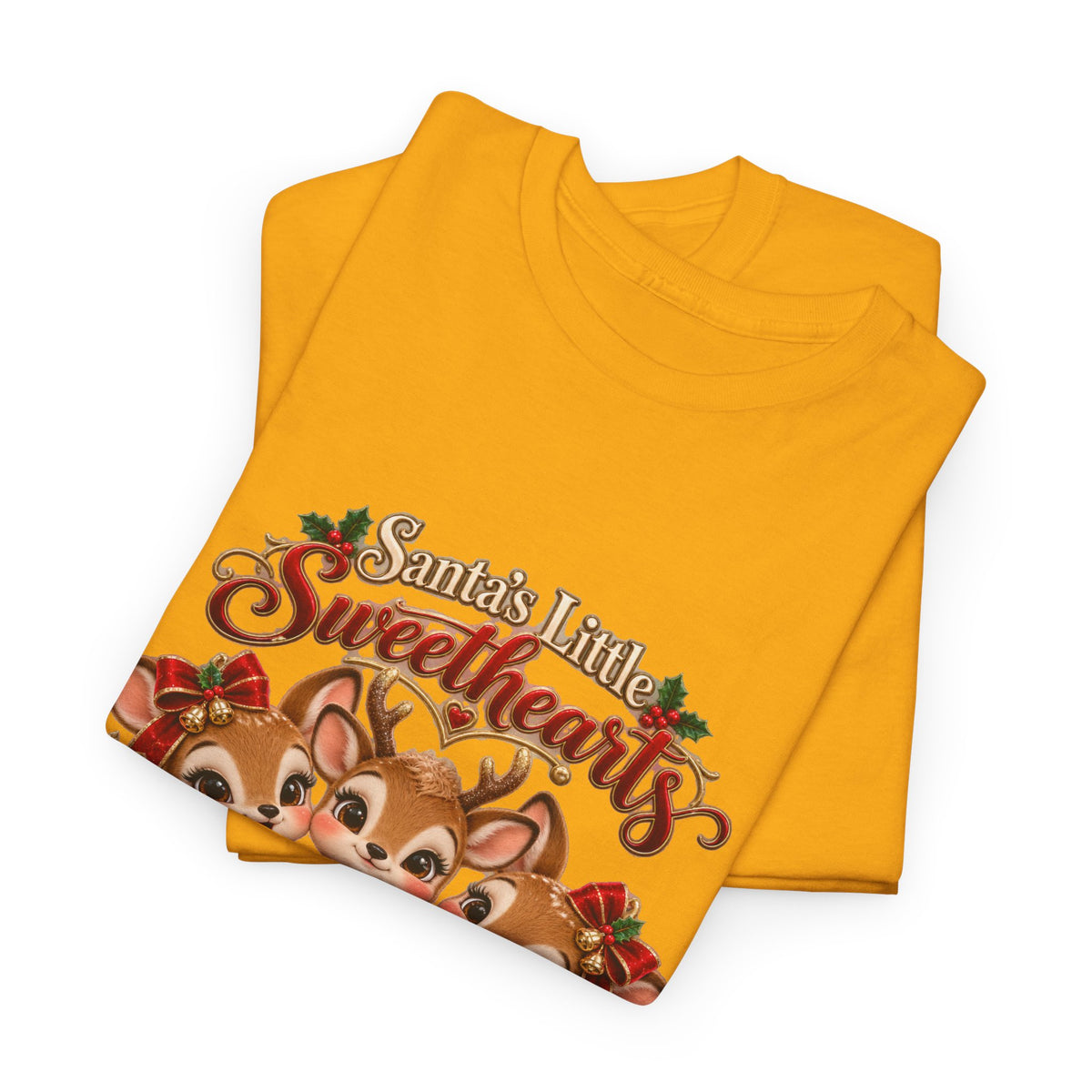 Personalized Christmas Reindeer Shirt – Santa’s Little Sweethearts Custom Kids Names