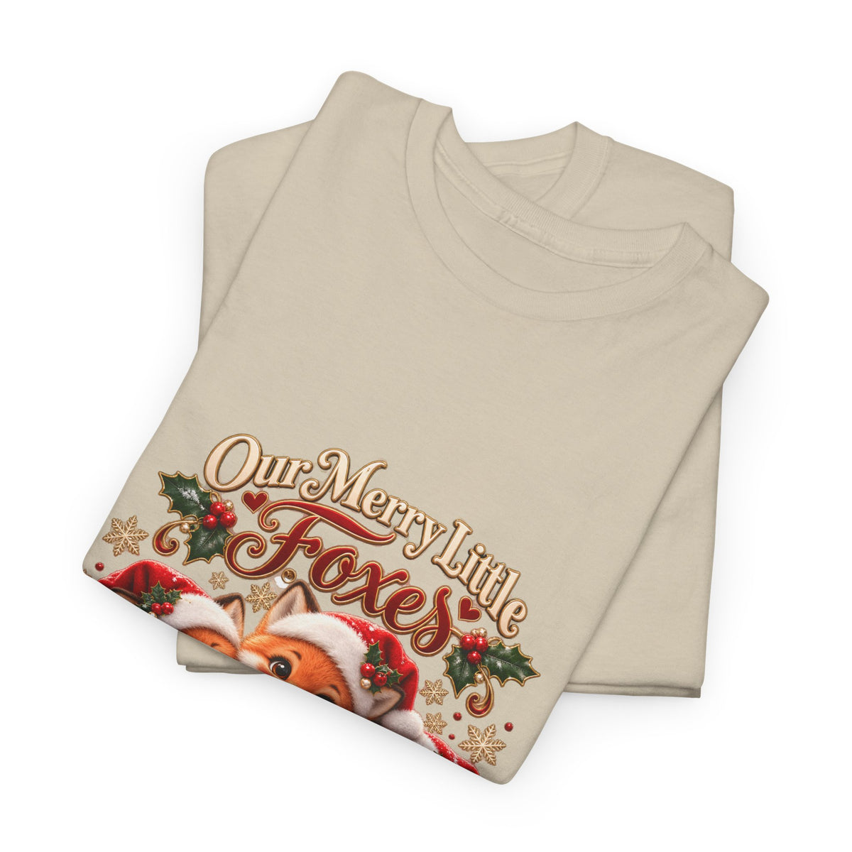 Personalized Christmas Fox Family Shirt – Custom Kids Names Holiday Mom Gift
