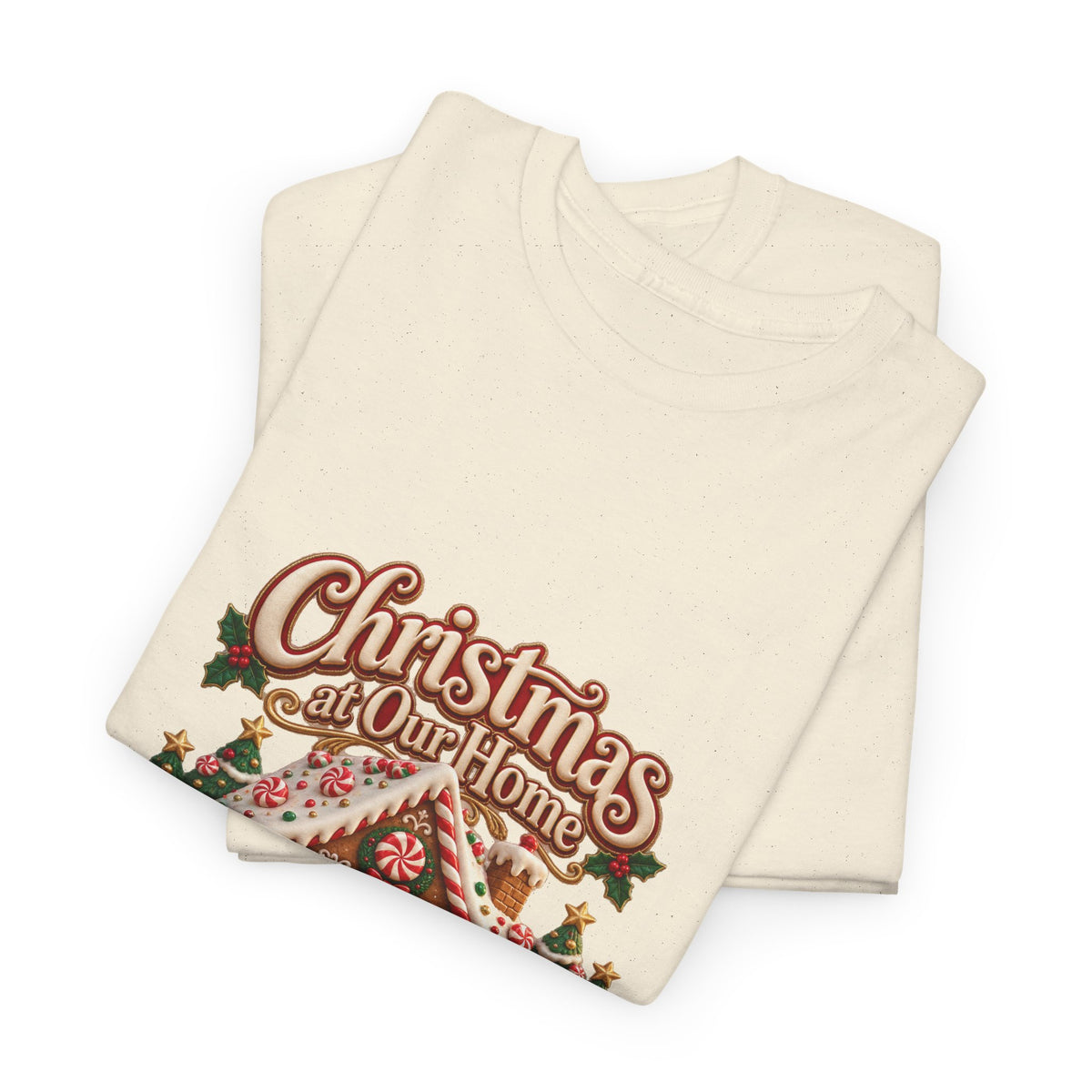 Personalized Family Christmas Shirt – Custom Family Name Gingerbread House Holiday Tee