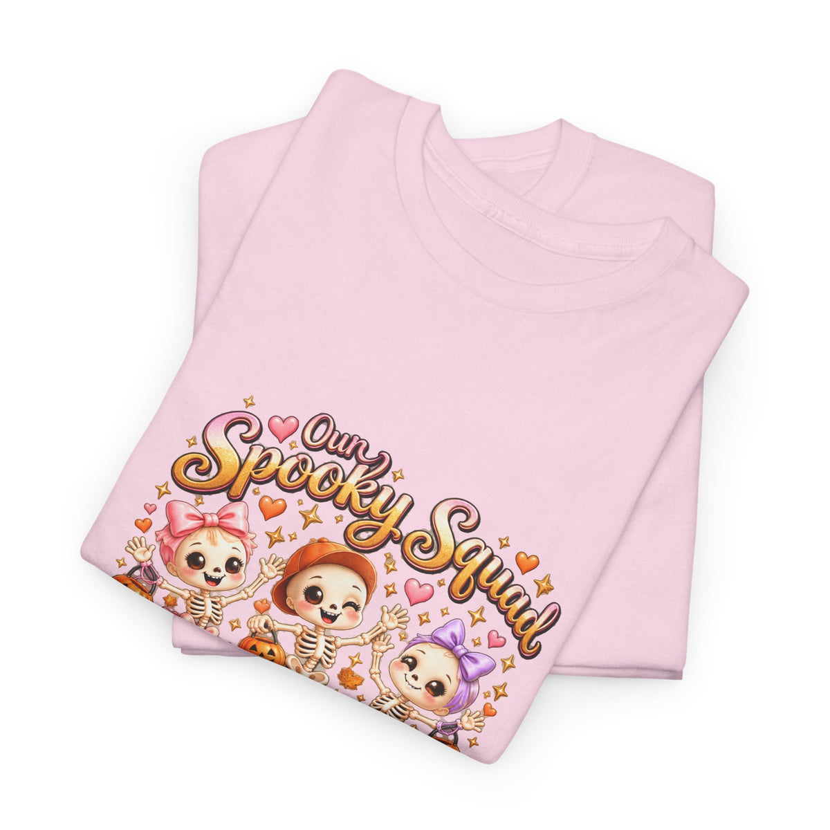 Personalized Spooky Squad Halloween Shirt – Custom Kids Names Skeleton Tee – Family Halloween Gift