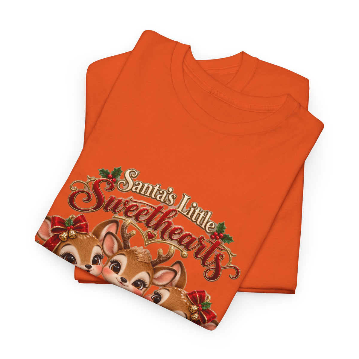 Personalized Christmas Reindeer Shirt – Santa’s Little Sweethearts Custom Kids Names