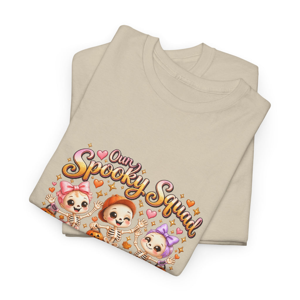 Personalized Spooky Squad Halloween Shirt – Custom Kids Names Skeleton Tee – Family Halloween Gift